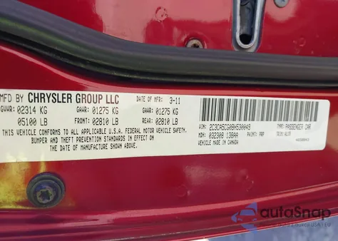 2011 Chrysler 300 Limited z USA, uszkodzony, nr VIN 2C3CA5CG0BH530049